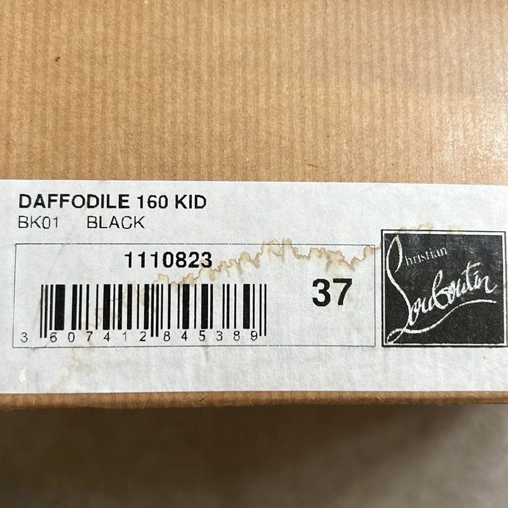 Christian Louboutin Black Daffodile 160mm Kid size 37 - Picture 7 of 16